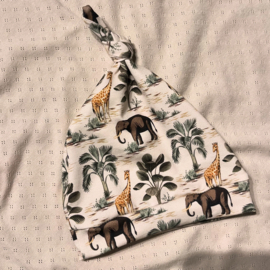 Knoopmutsje Jungle Beige