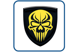 Skull design 1 doming 3D gel sticker