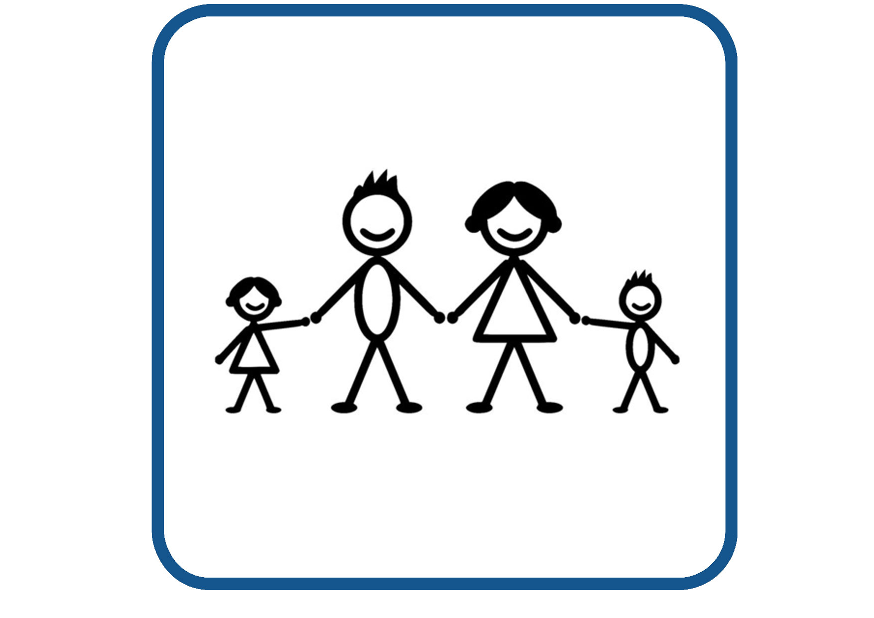Happy family stick design 5 sticker