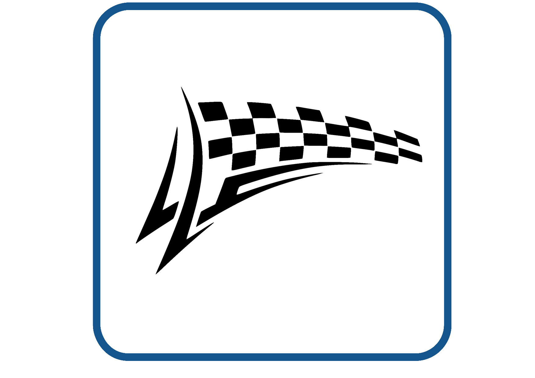 Racing vlammen design 4 sticker