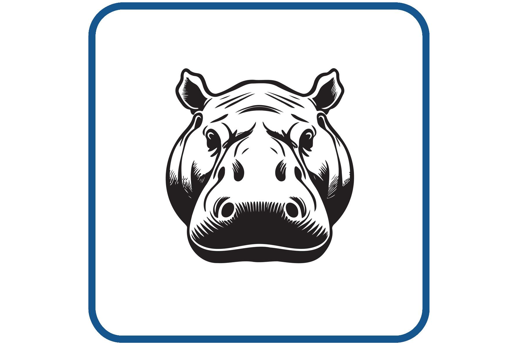 Nijlpaard sticker