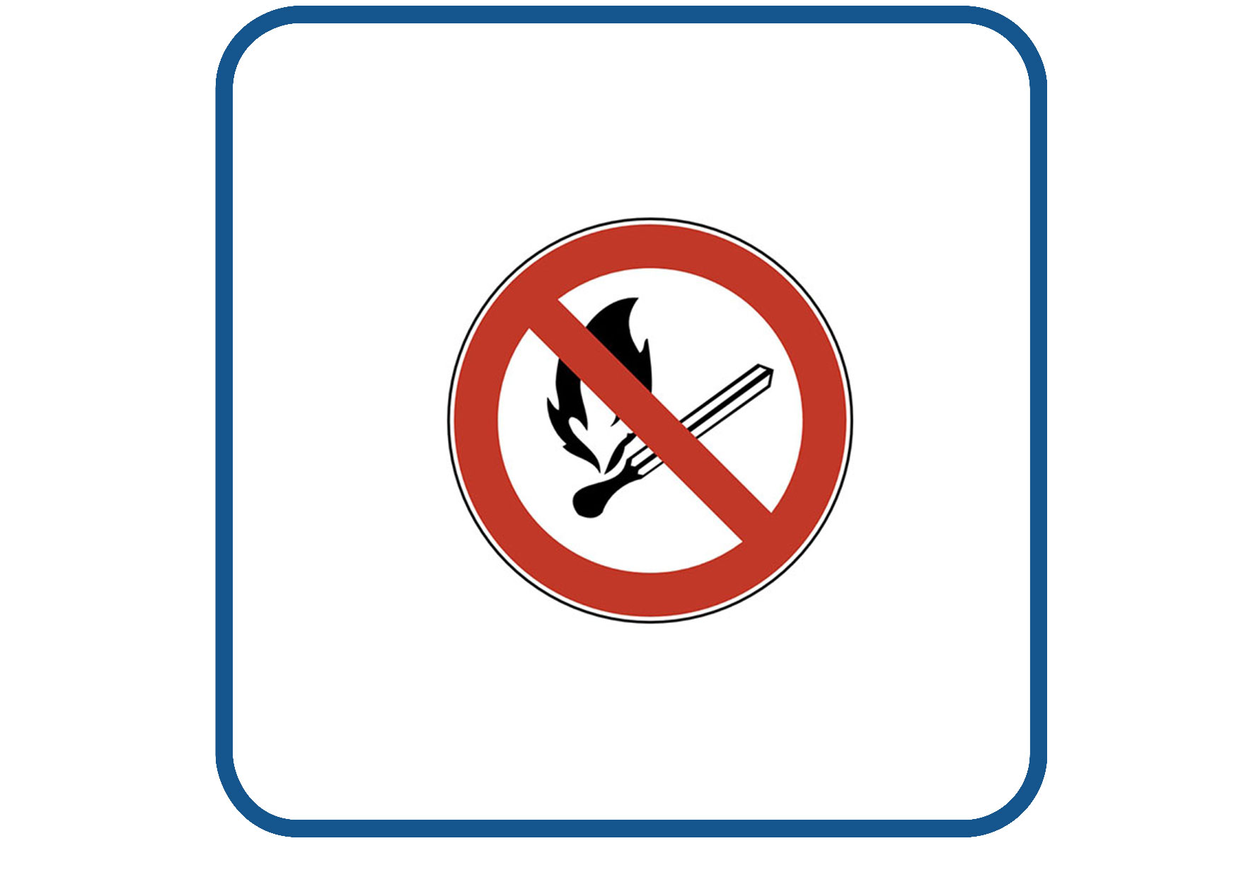 Vuur verboden sticker
