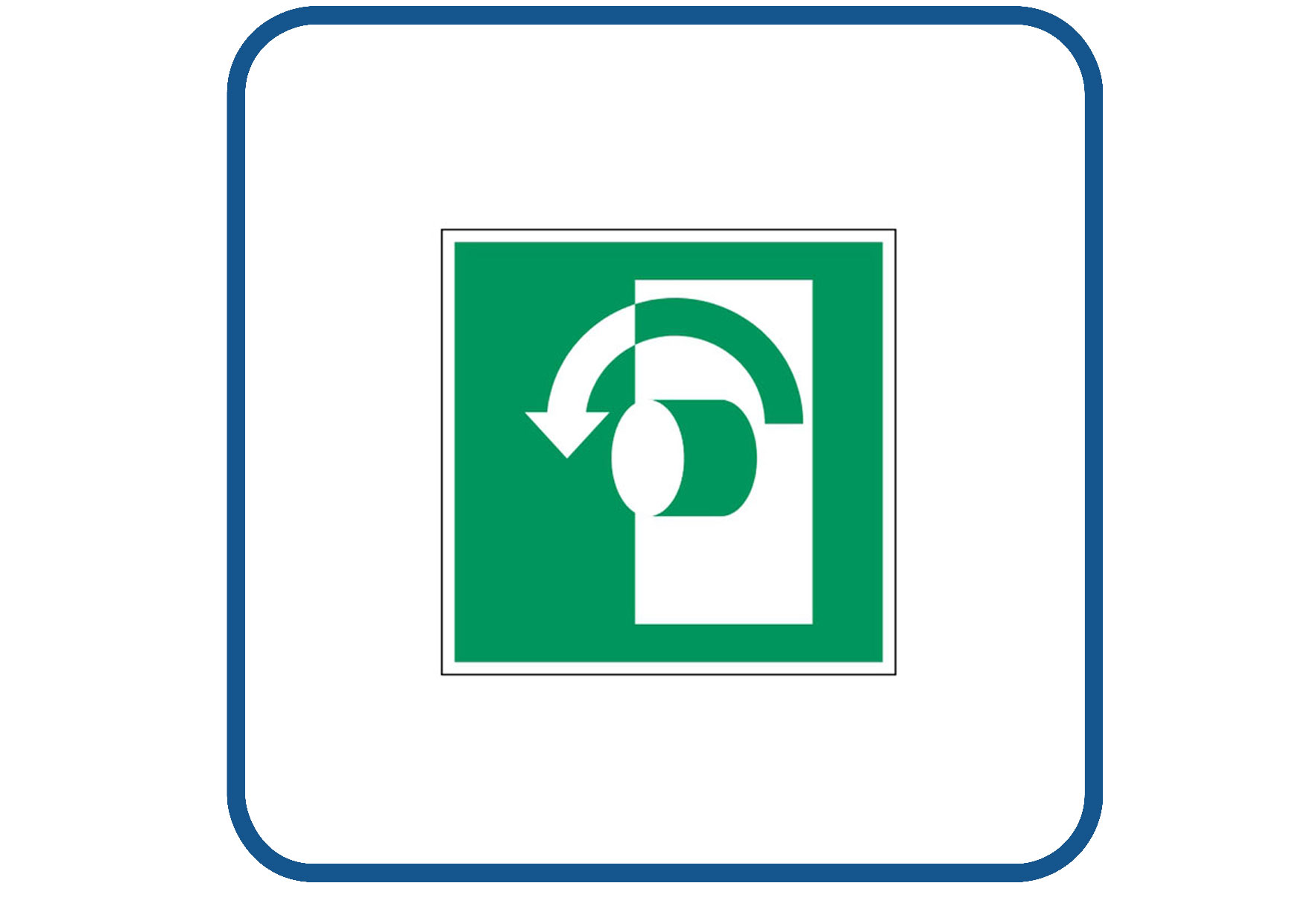 Openen door naar links te draaien sticker