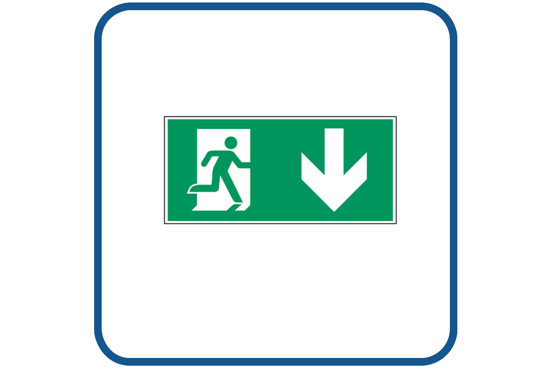 Vluchtweg beneden sticker