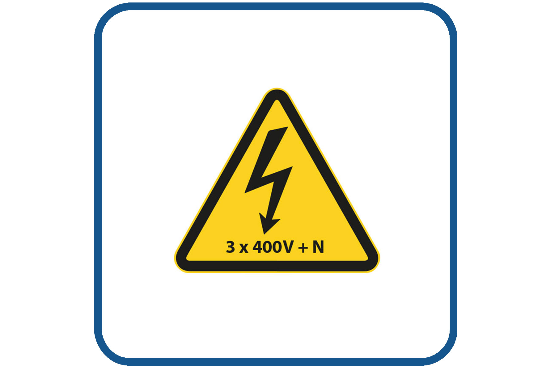 Elektriciteit 3 x 400V + N sticker