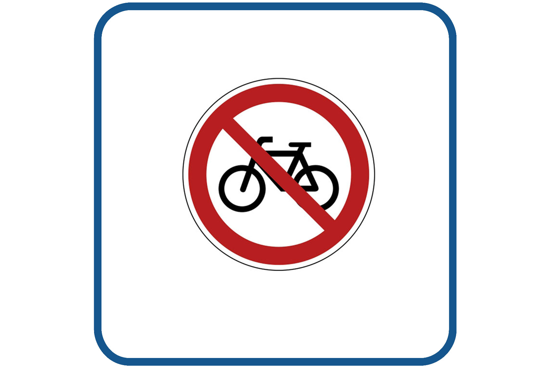Verboden voor fietsers sticker