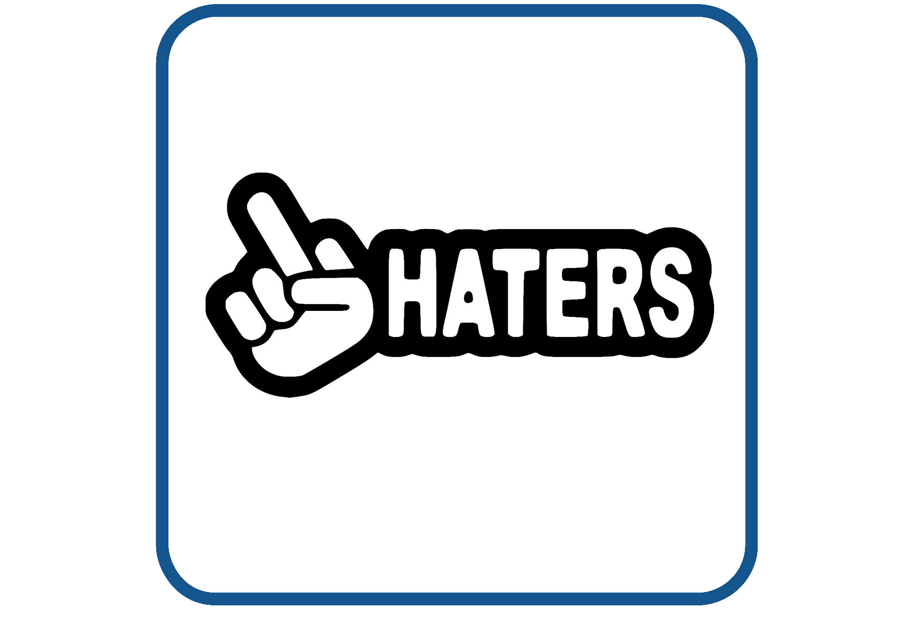 Haters design 3 sticker