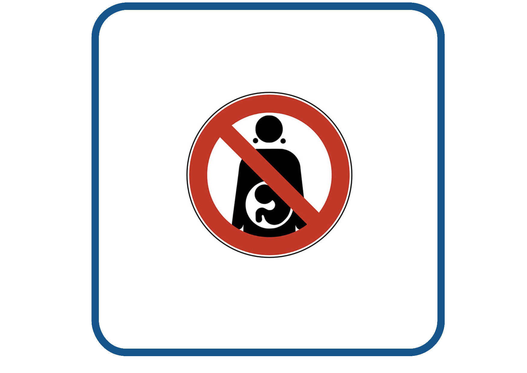 Geen toegang bij zwangerschap sticker