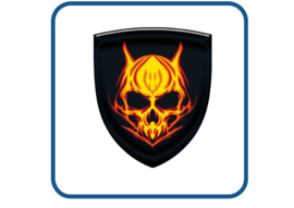 Skull design 5 doming 3D gel sticker