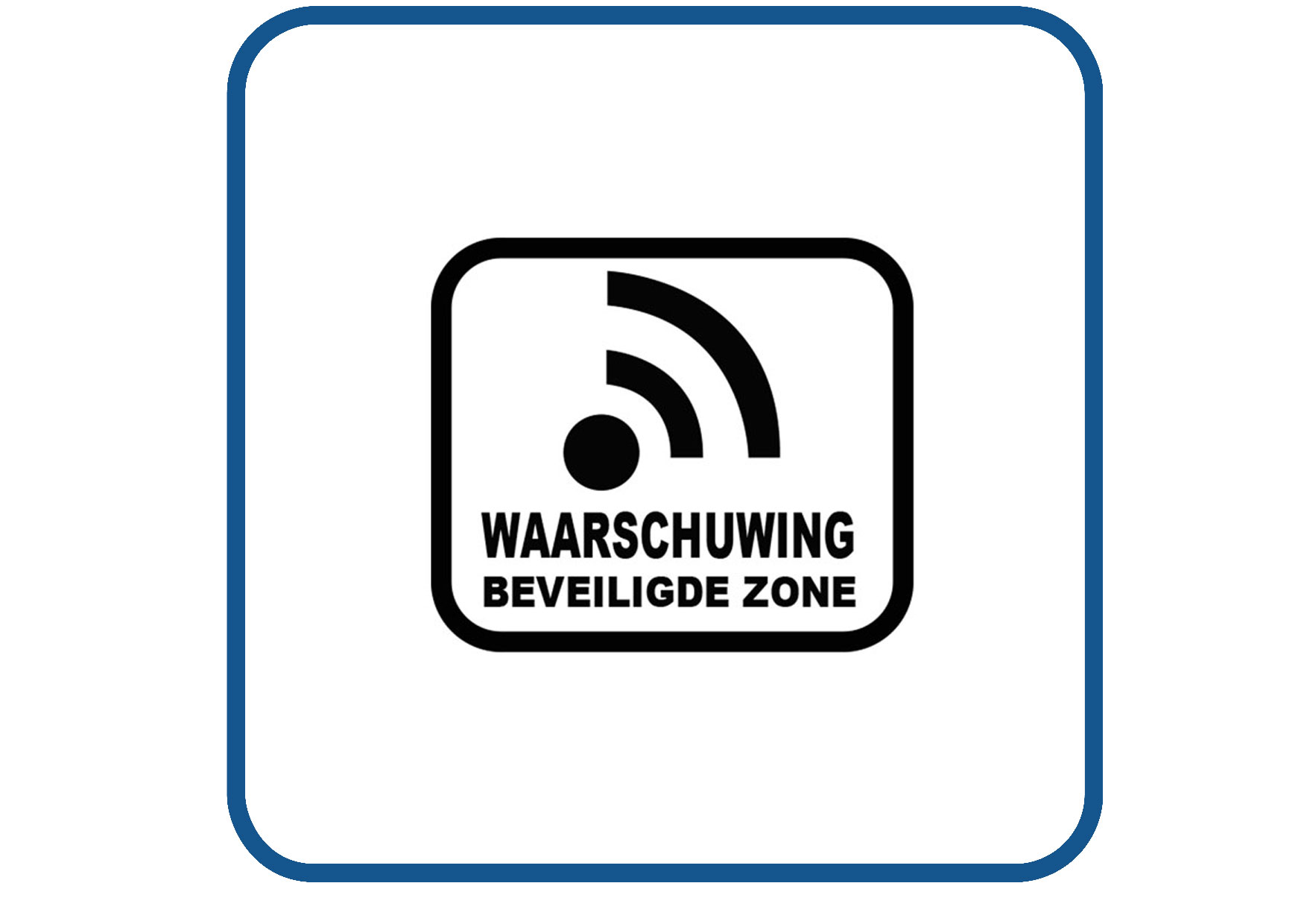 Waarschuwing beveiligde zone sticker