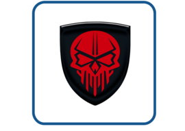 Skull design 15 doming 3D gel sticker