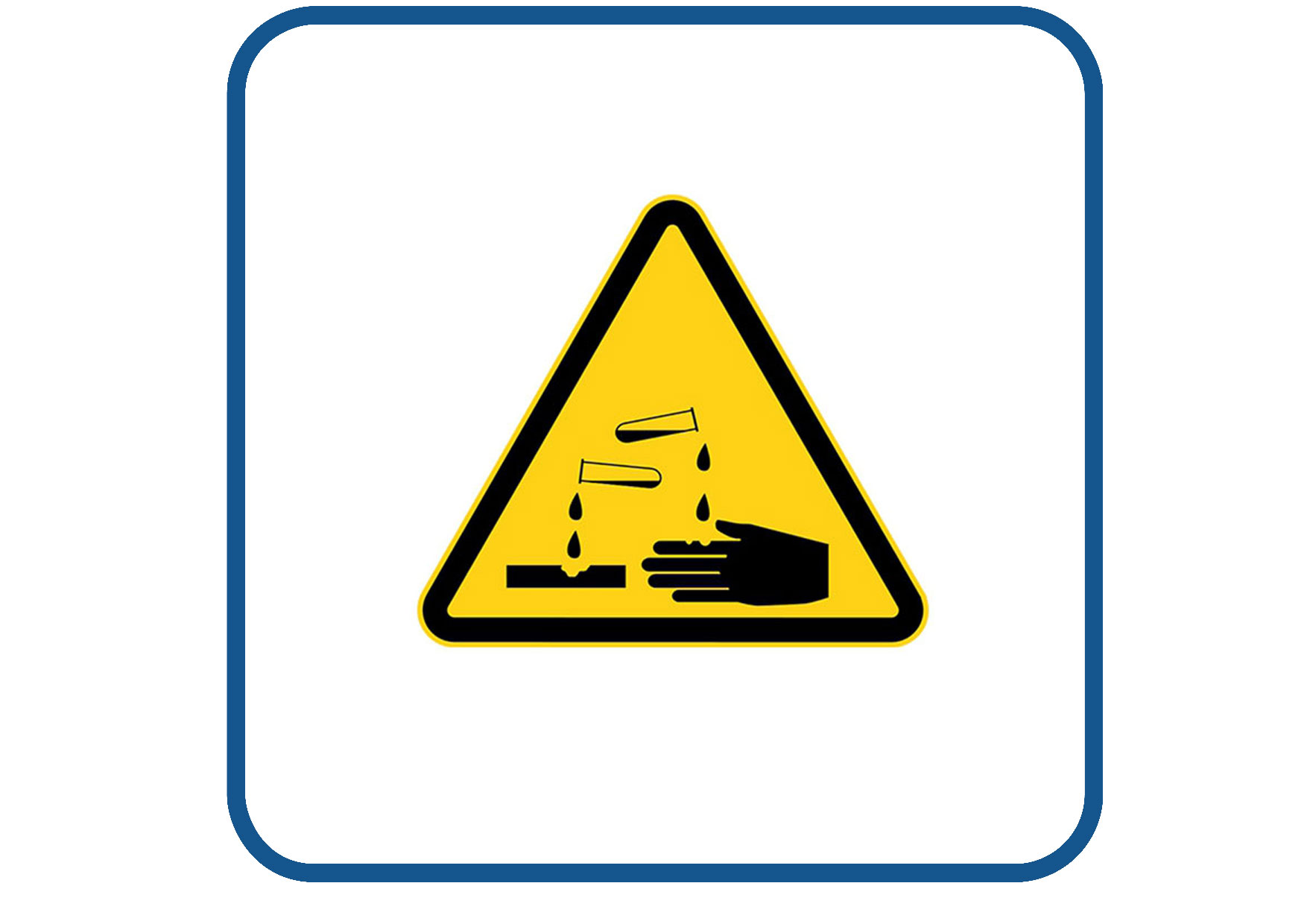 Bijtende stof sticker