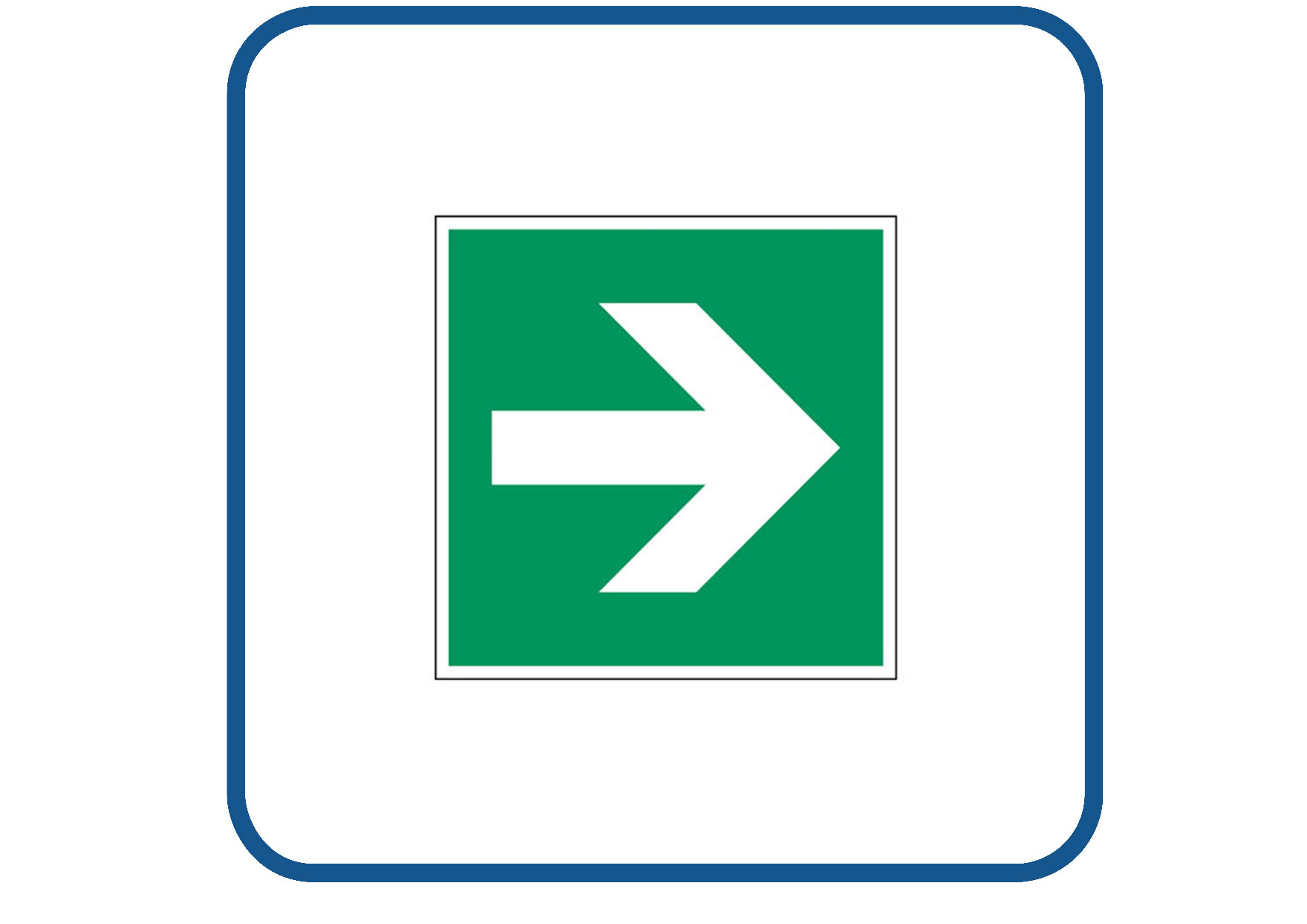Pijl naar rechts sticker