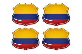 3D Colombia gel vlag stickers UV-bestendig