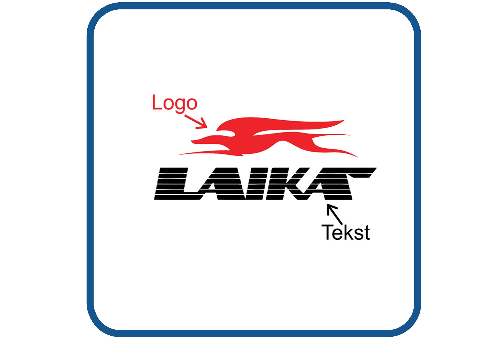 Laika met logo caravan en camper sticker