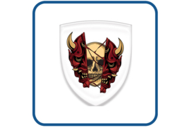 Skull design 20 doming 3D gel sticker