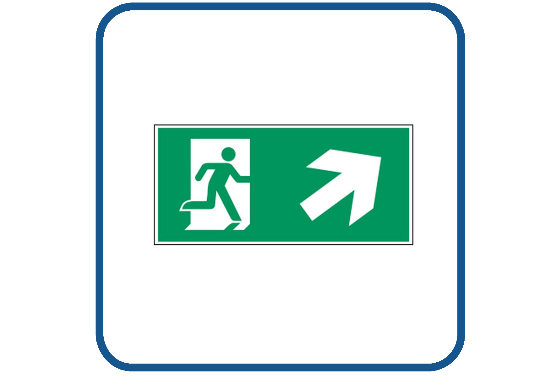 Vluchtweg schuin rechts naar boven sticker