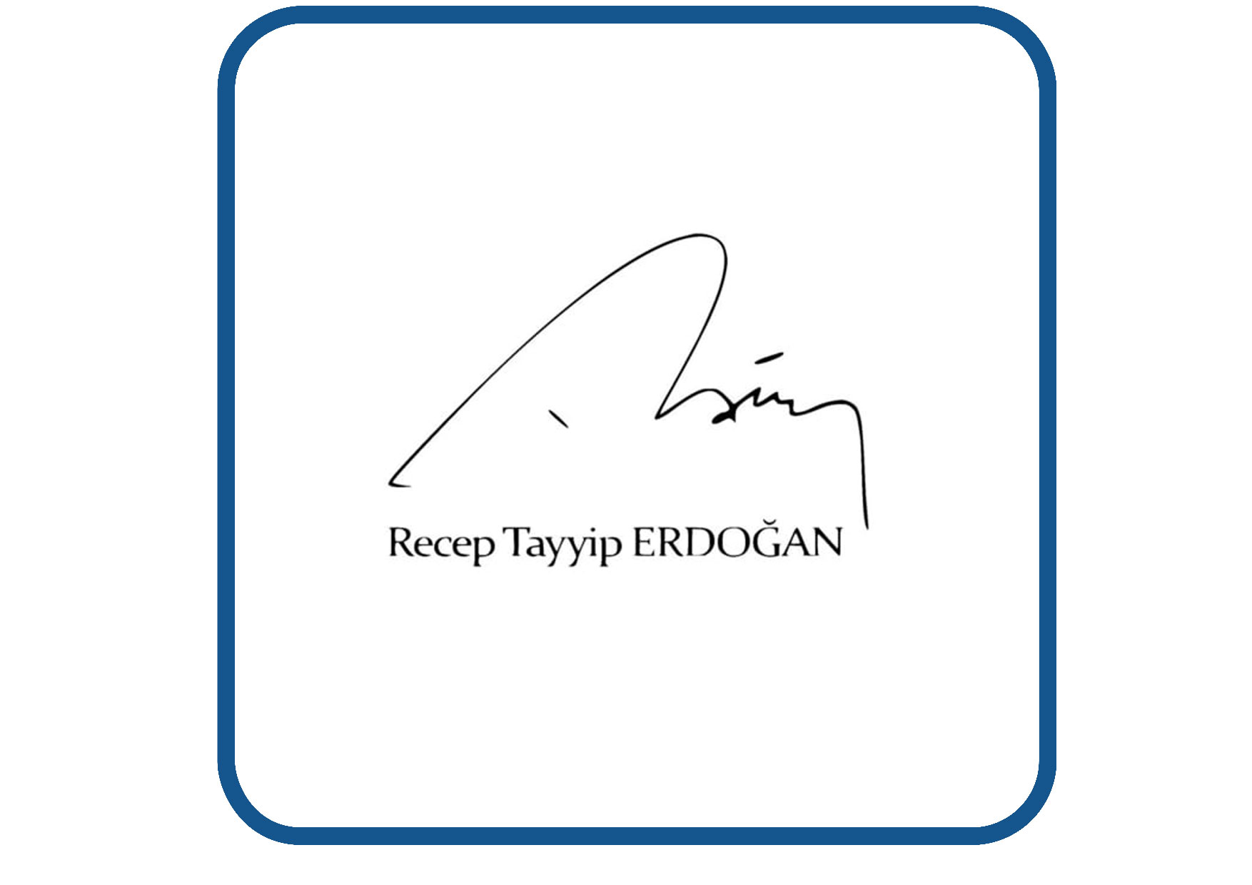 Recep Tayyip Erdogan imza sticker