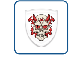 Skull design 19 doming 3D gel sticker