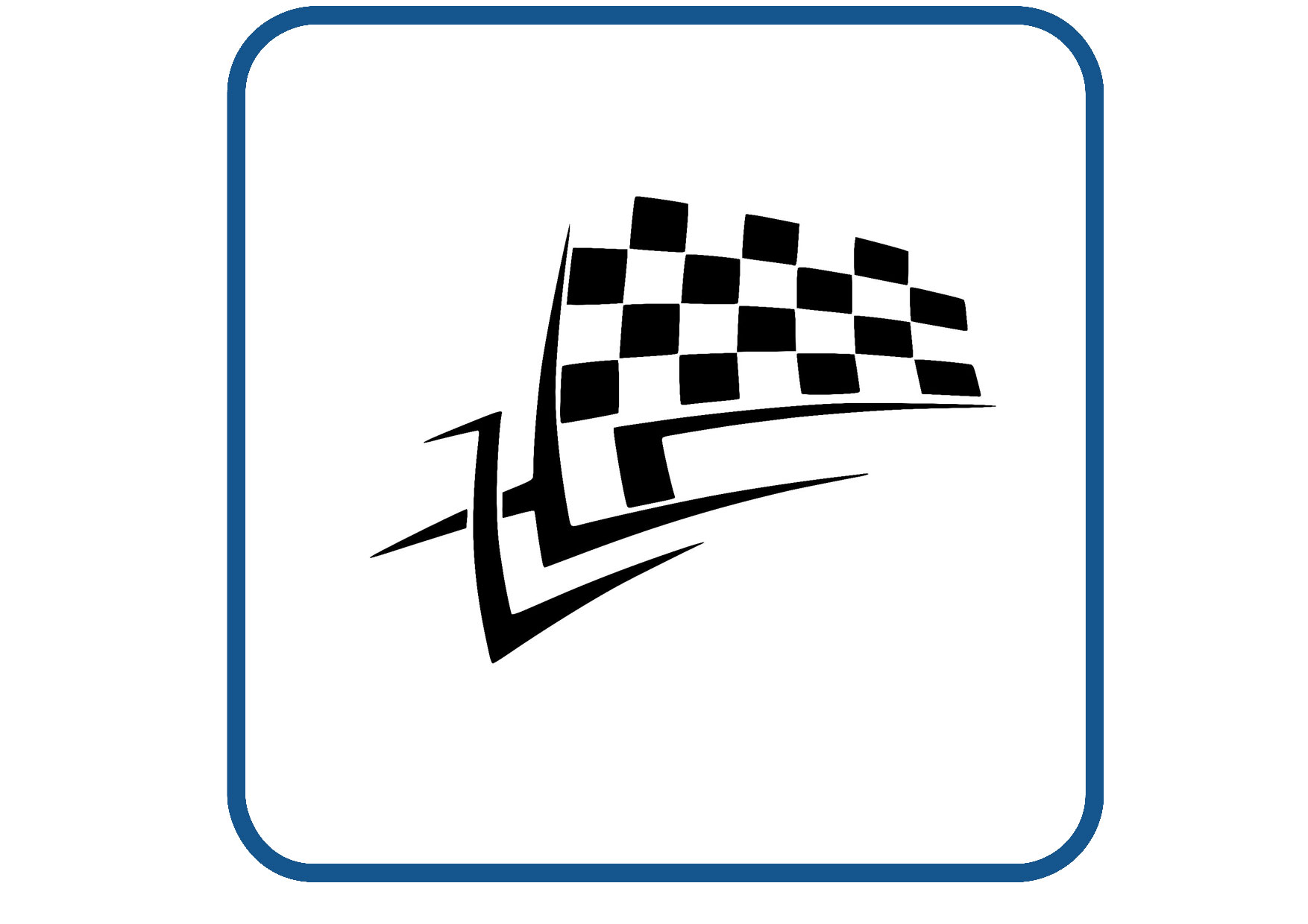 Racing vlammen design 3 sticker