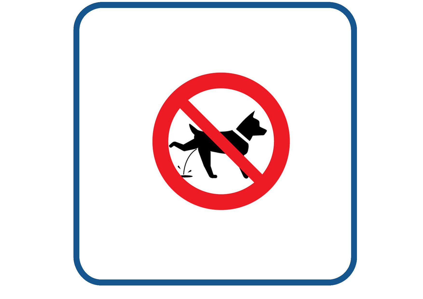Verboden voor plassen sticker