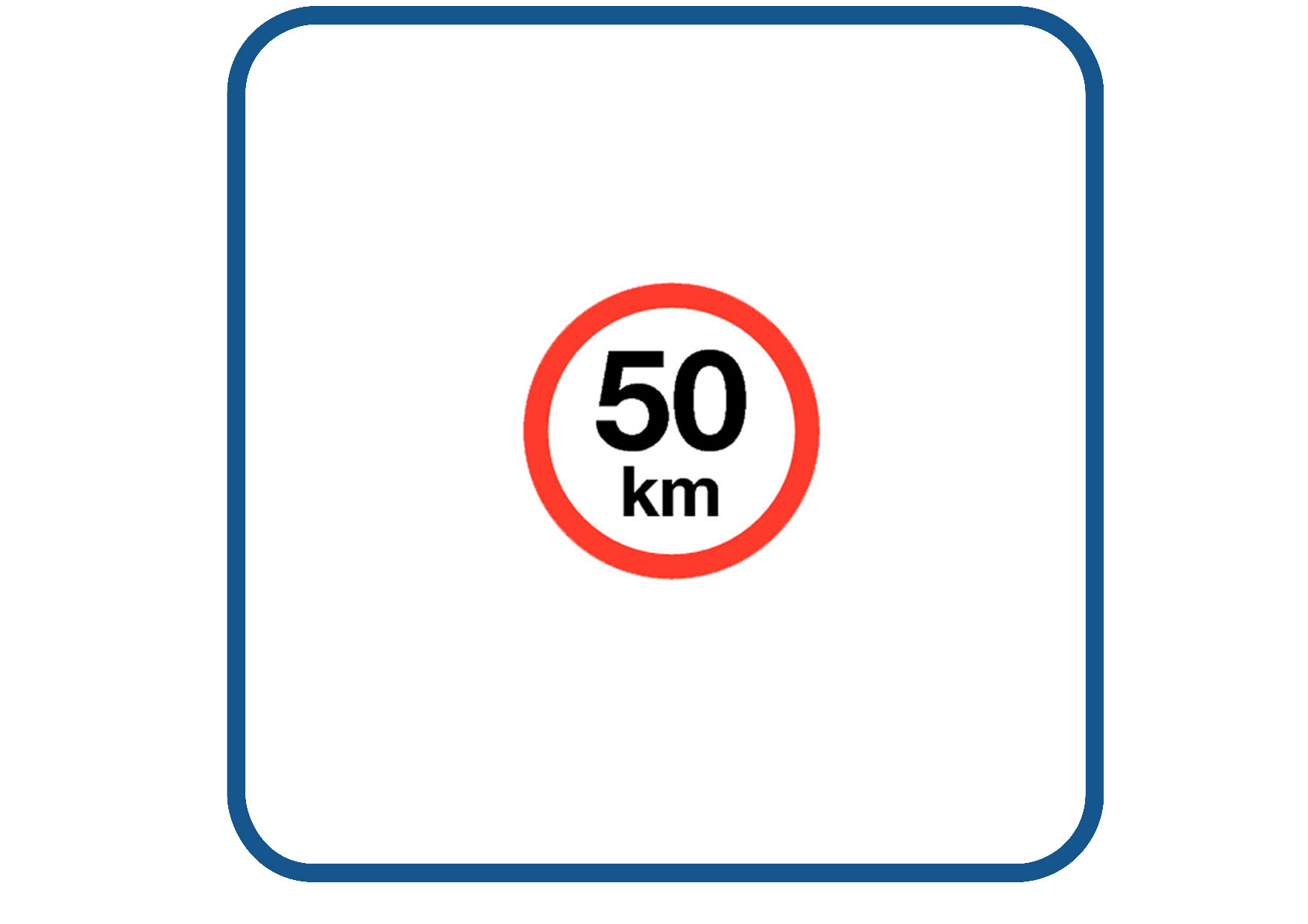 Max 50 KM sticker