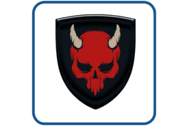 Skull design 2 doming 3D gel sticker