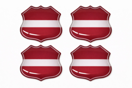 3D Letland gel vlag stickers UV-bestendig