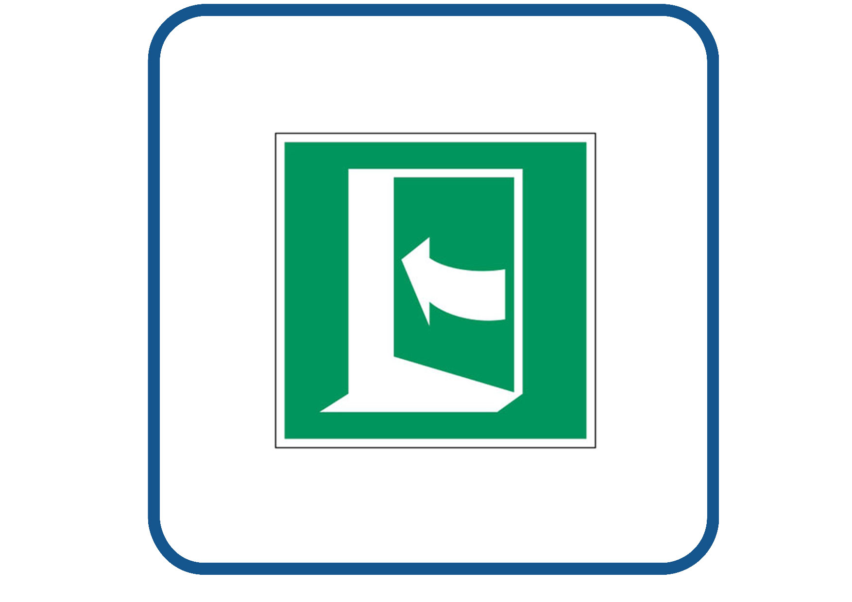 Draairichting nooddeur naar links sticker