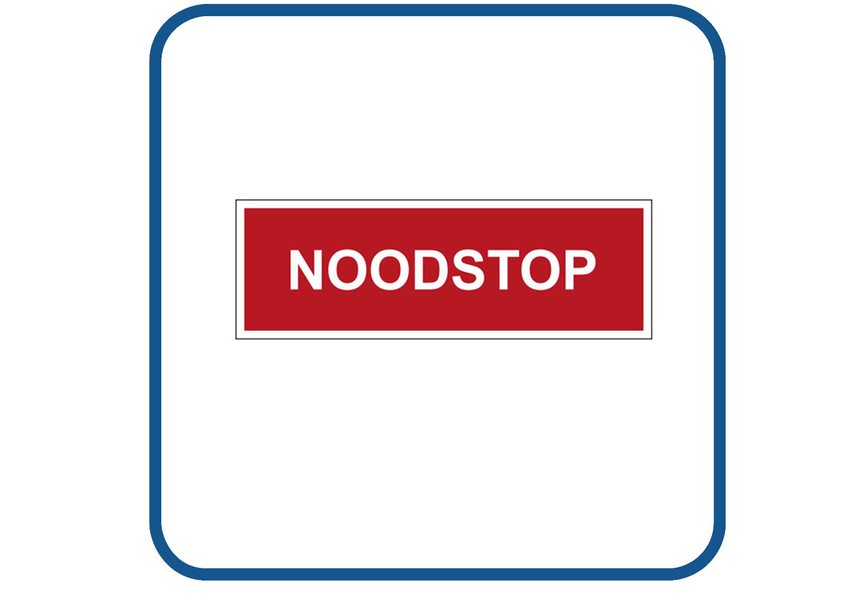 Noodstop sticker