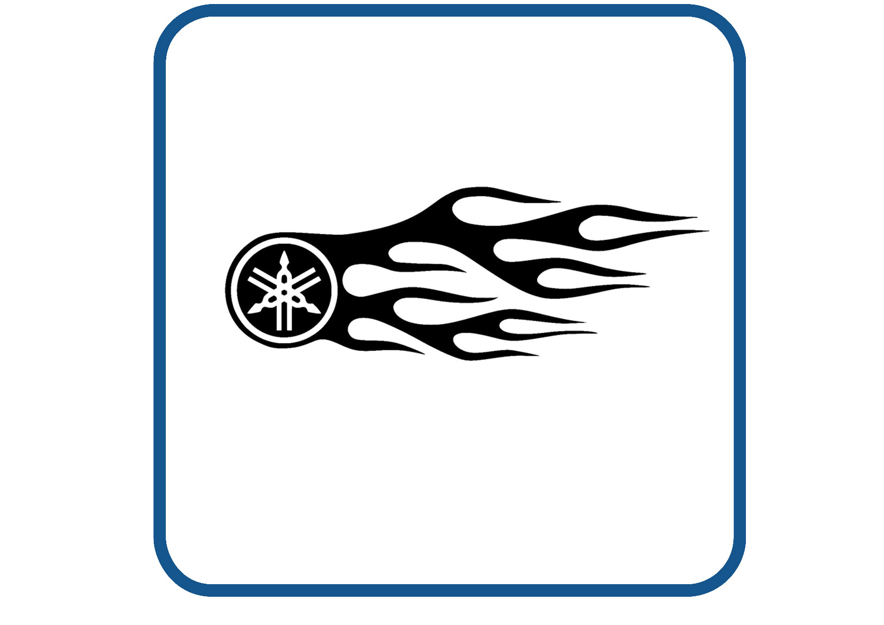 Yamaha flame sticker