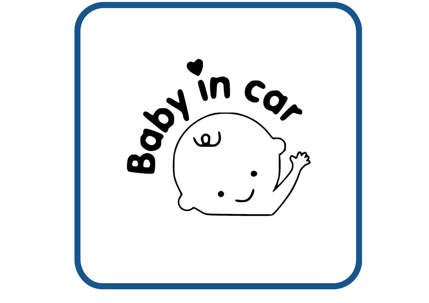 Baby in car design 4 sticker