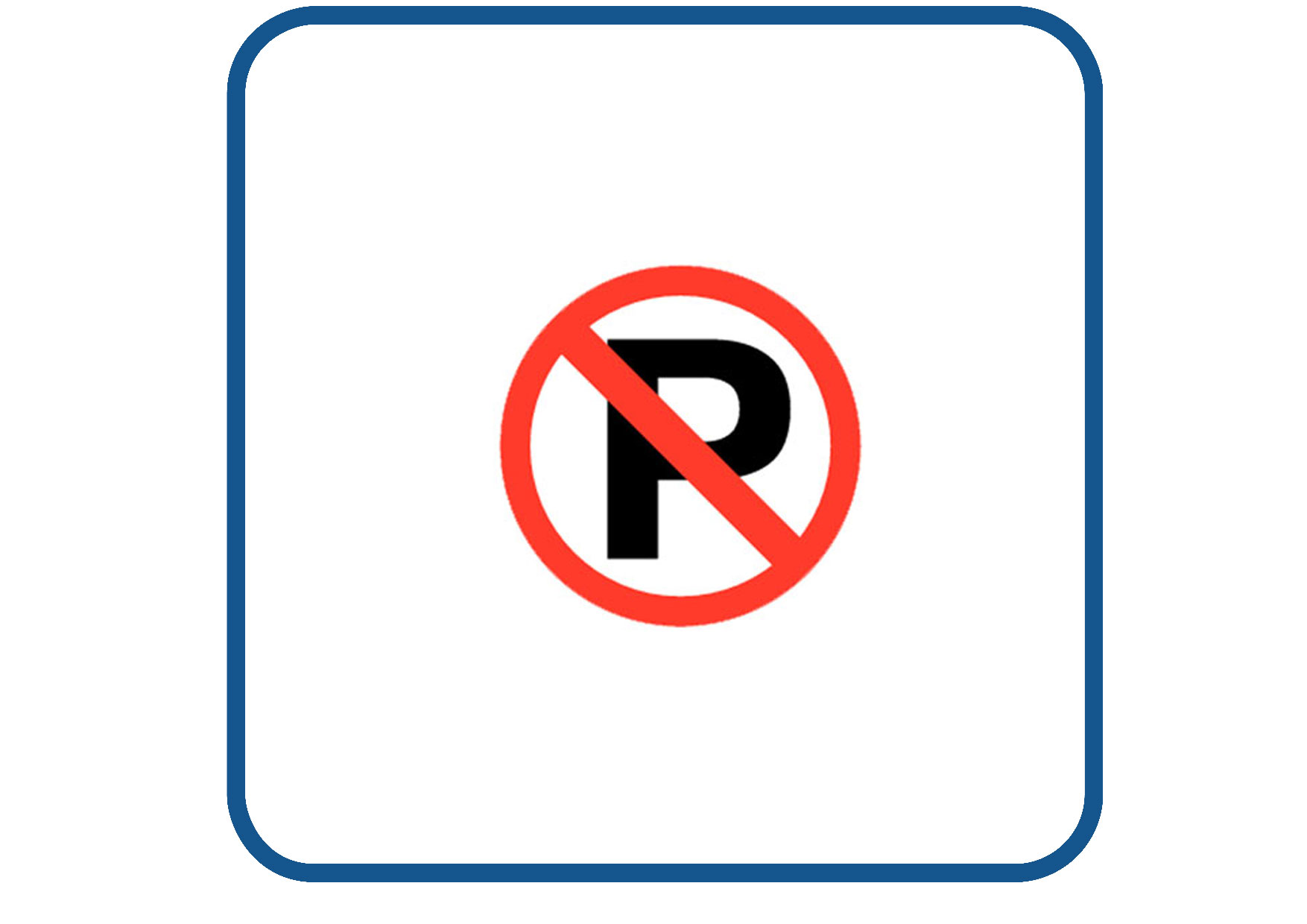 Parkeren verboden sticker