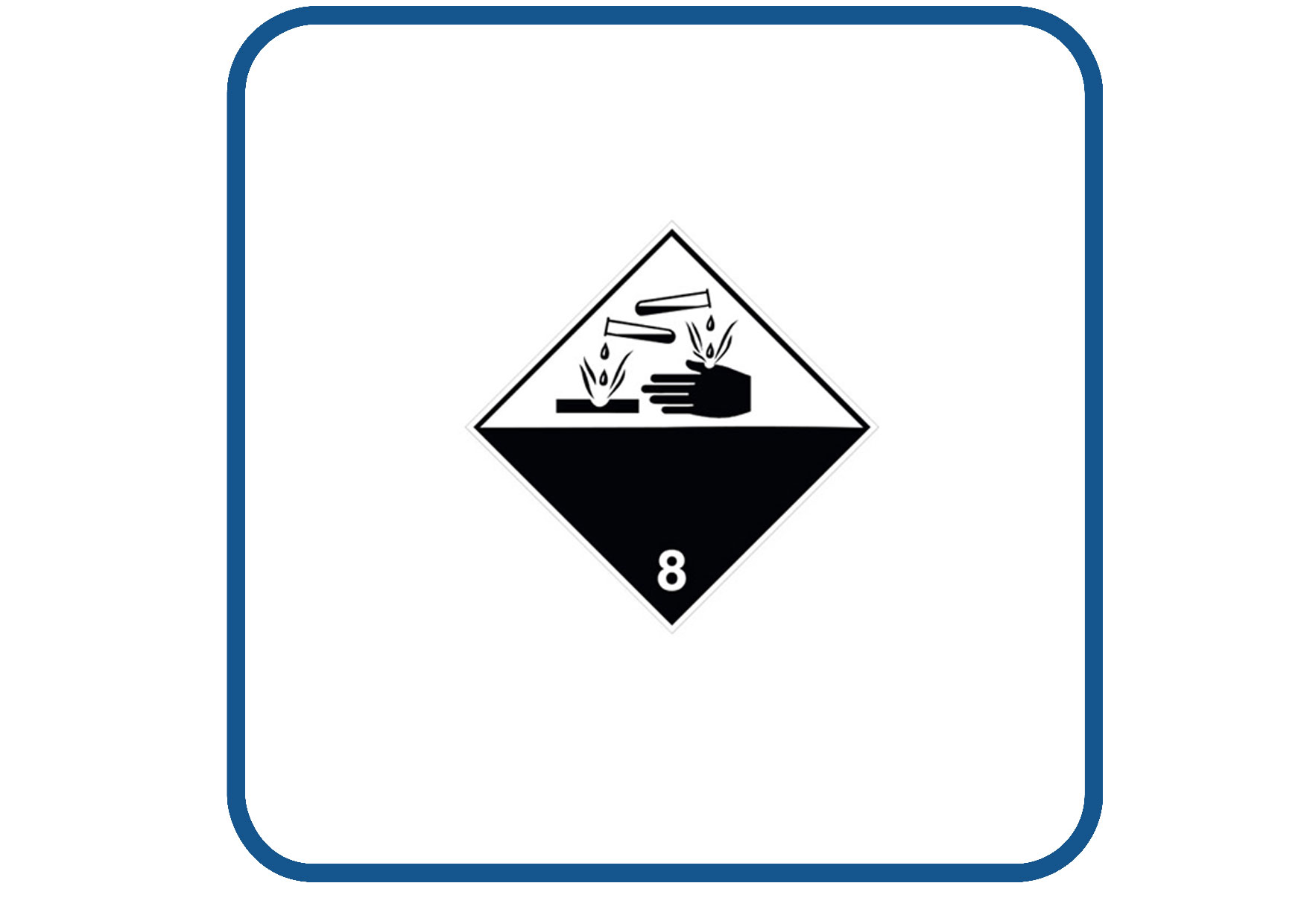 Bijtende stoffen sticker