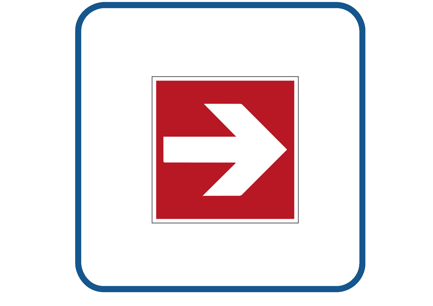 Pijl recht sticker