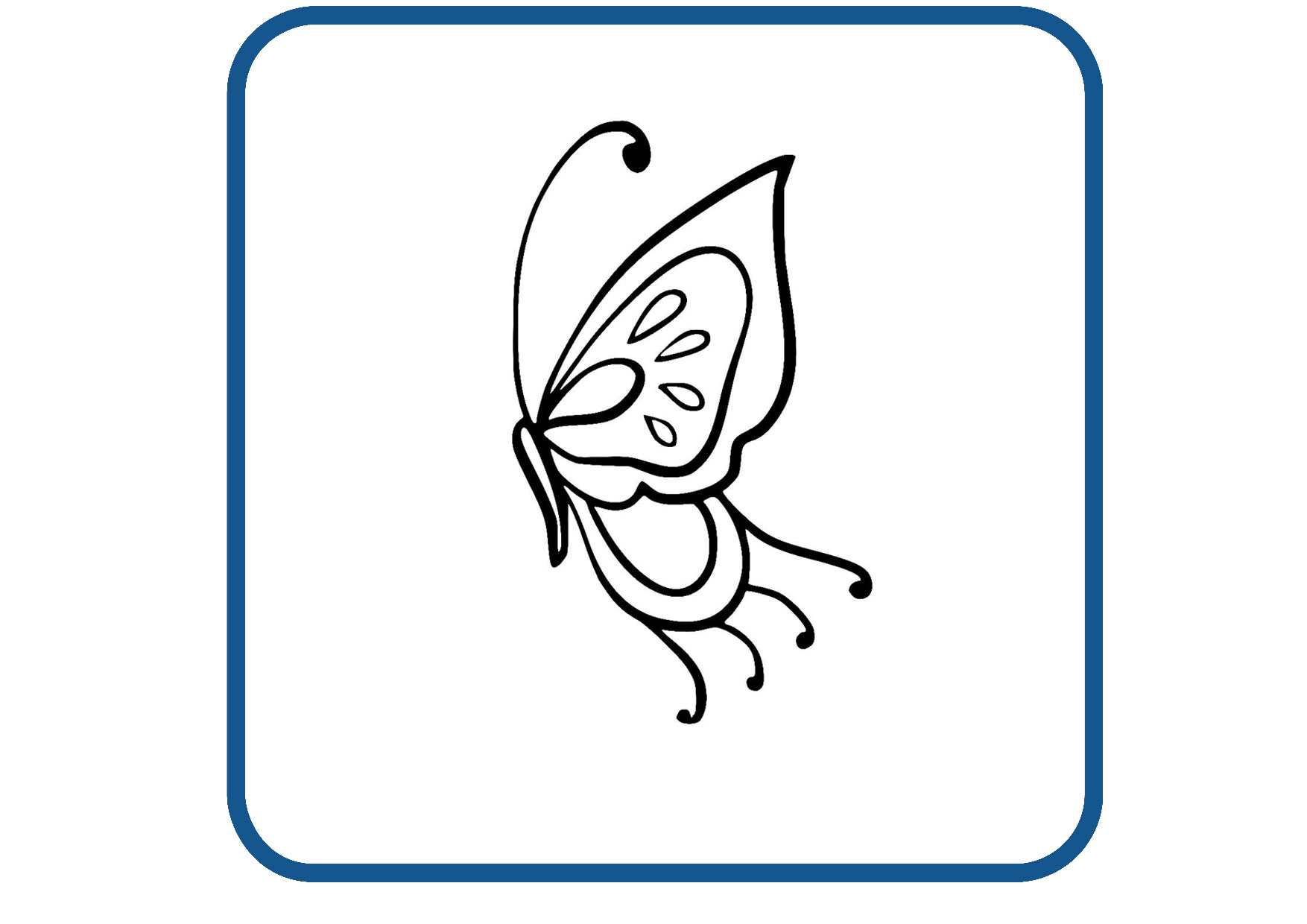 Vlinder design 7 sticker