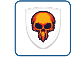 Skull design 4 doming 3D gel sticker