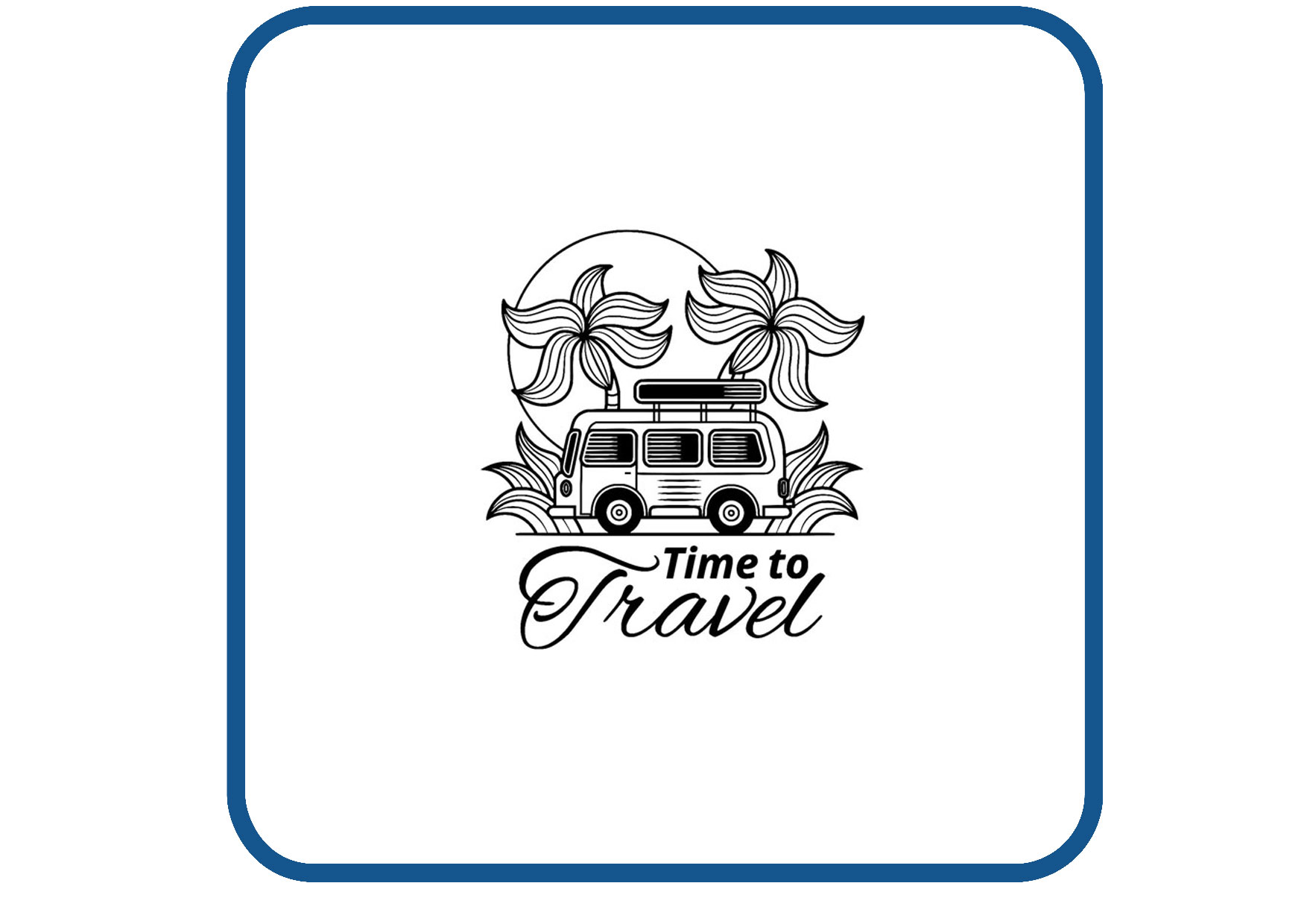 Time to travel caravan en camper sticker