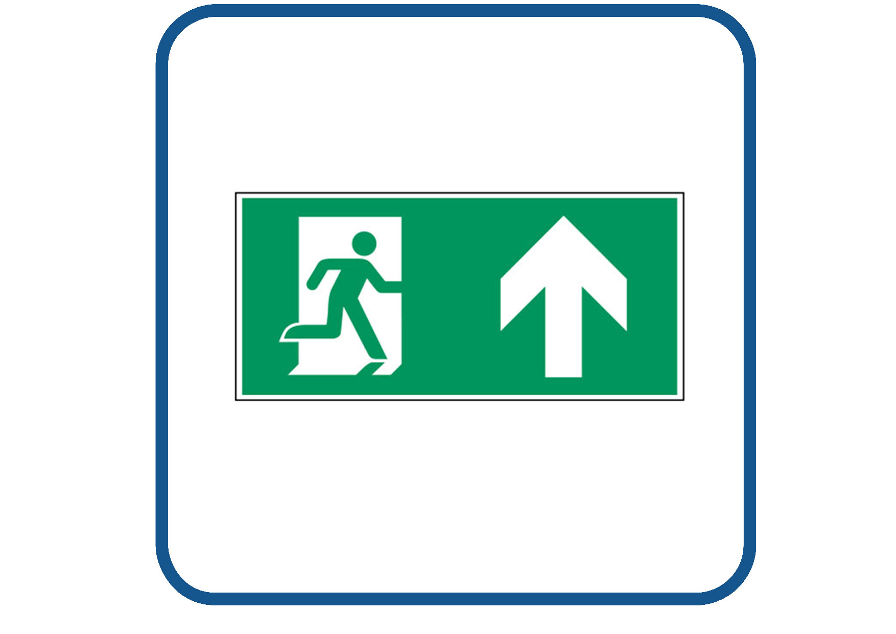Vluchtweg naar boven sticker