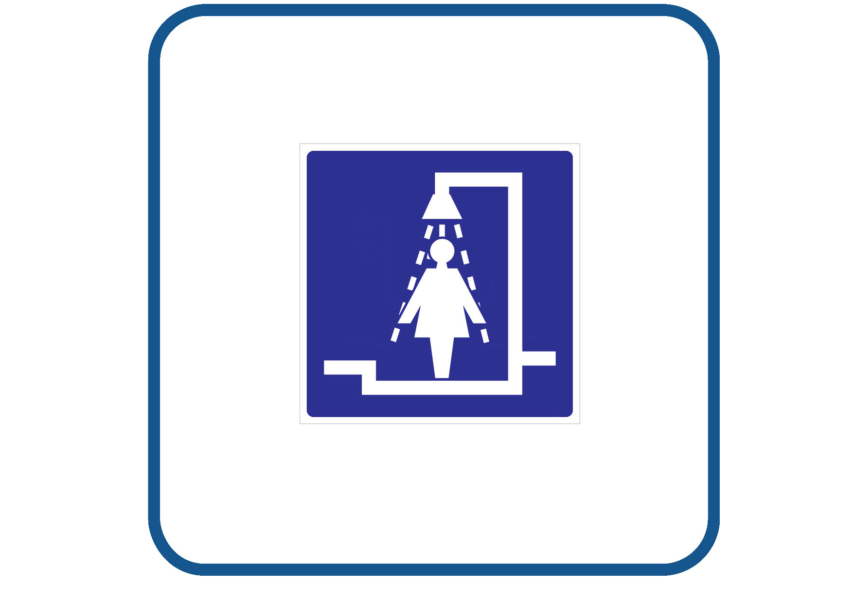 Dames douche sticker
