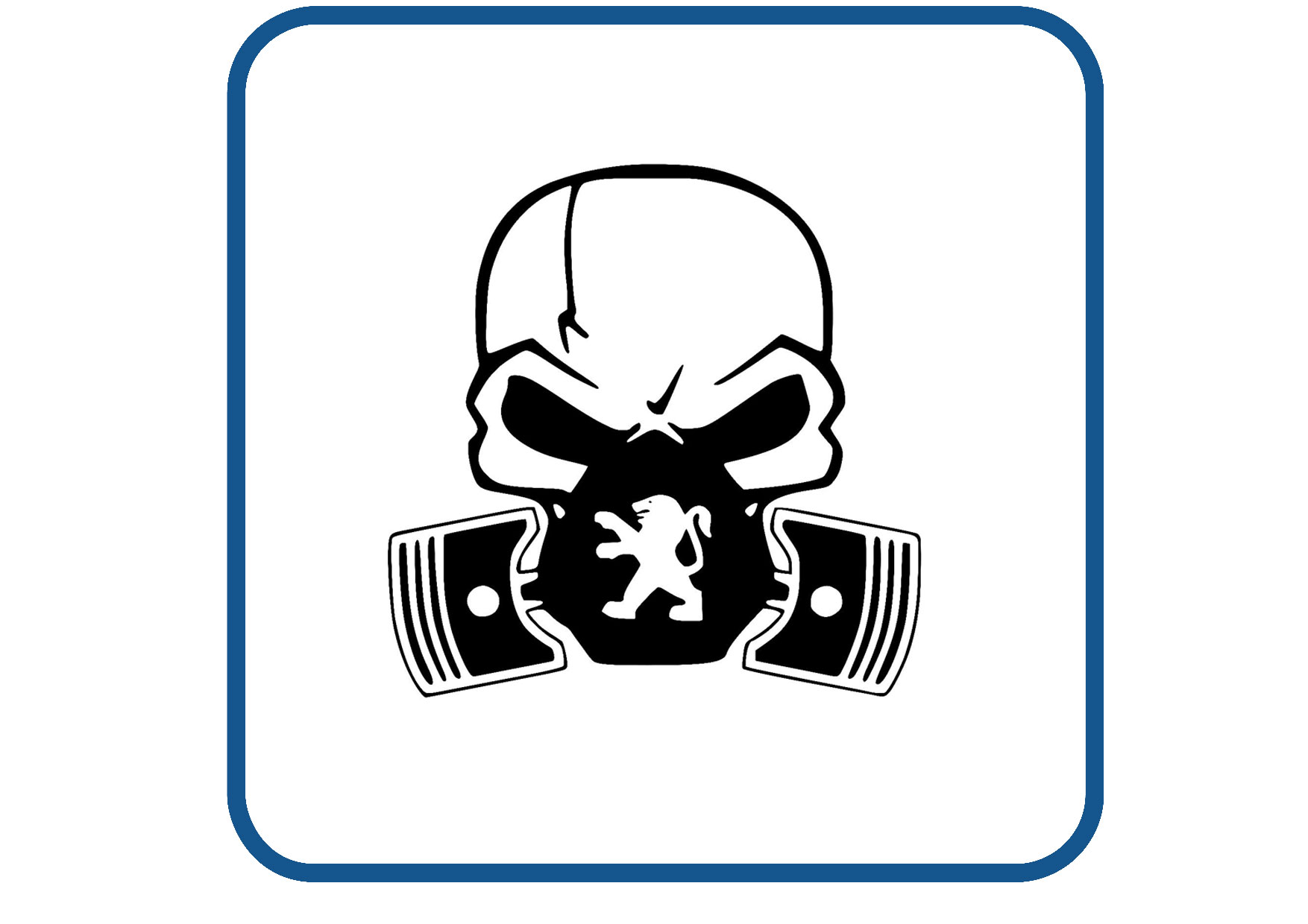 Peugeot skull sticker