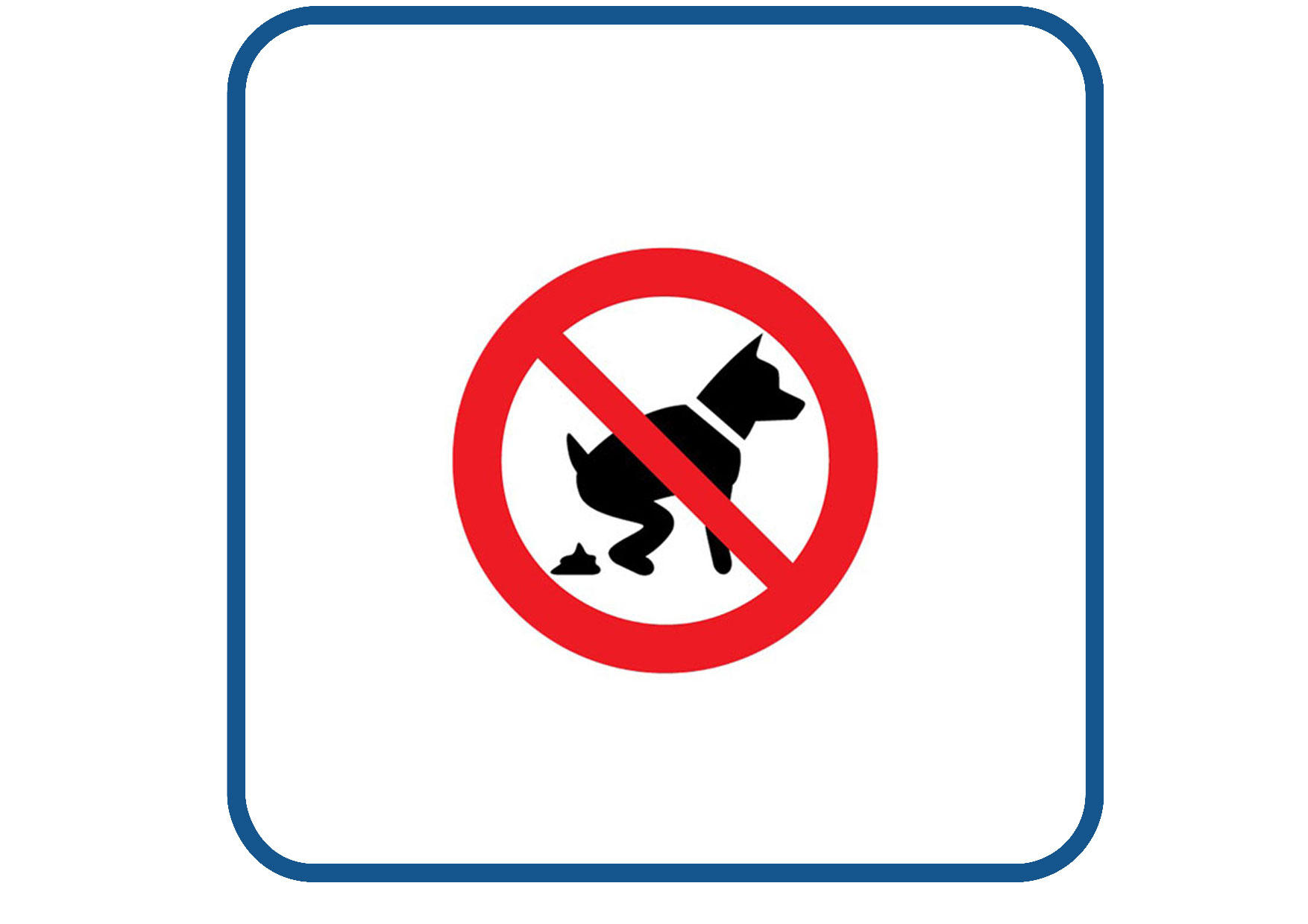 Verboden voor hondenpoep sticker