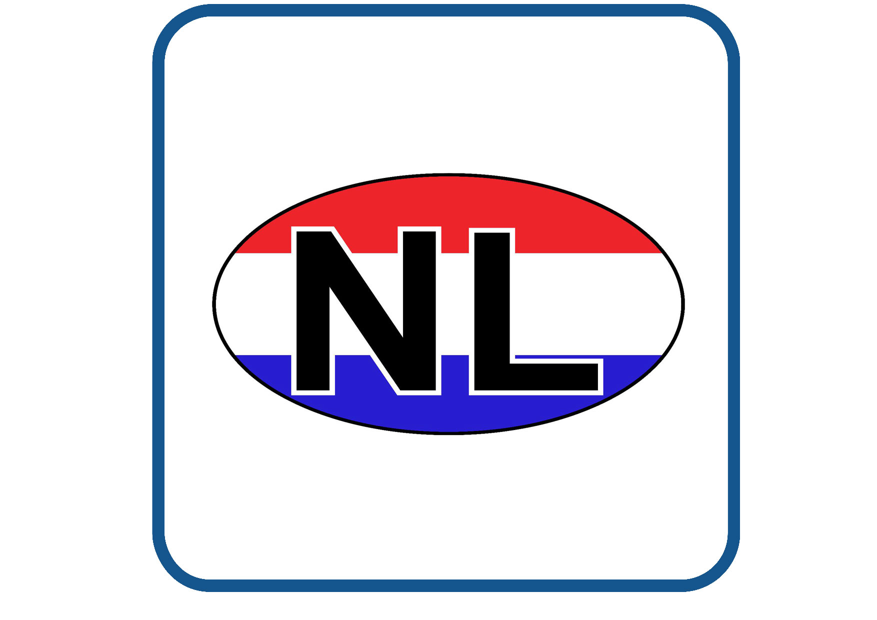Nederlandse vlag ovaal sticker