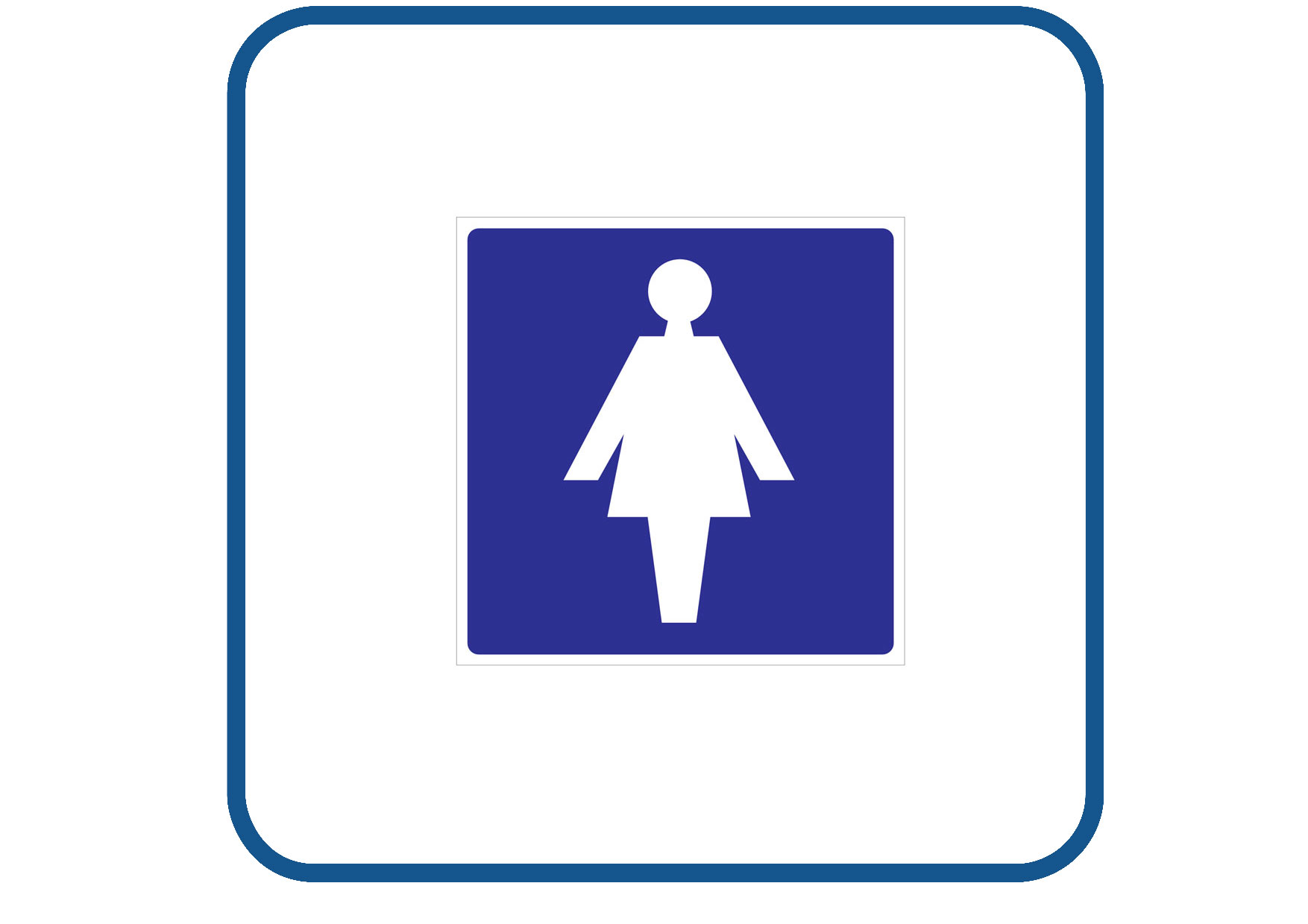 Dames wc sticker