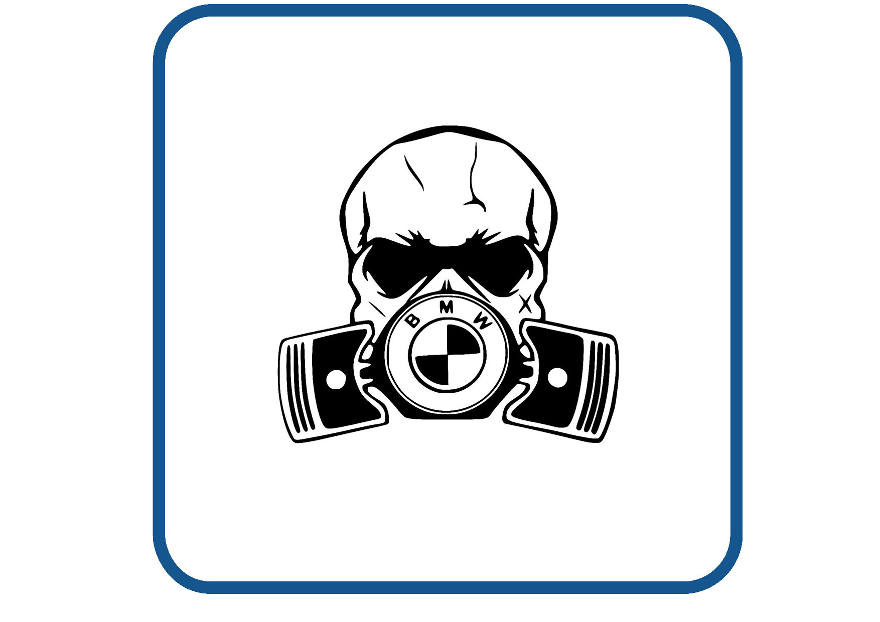 BMW skull sticker