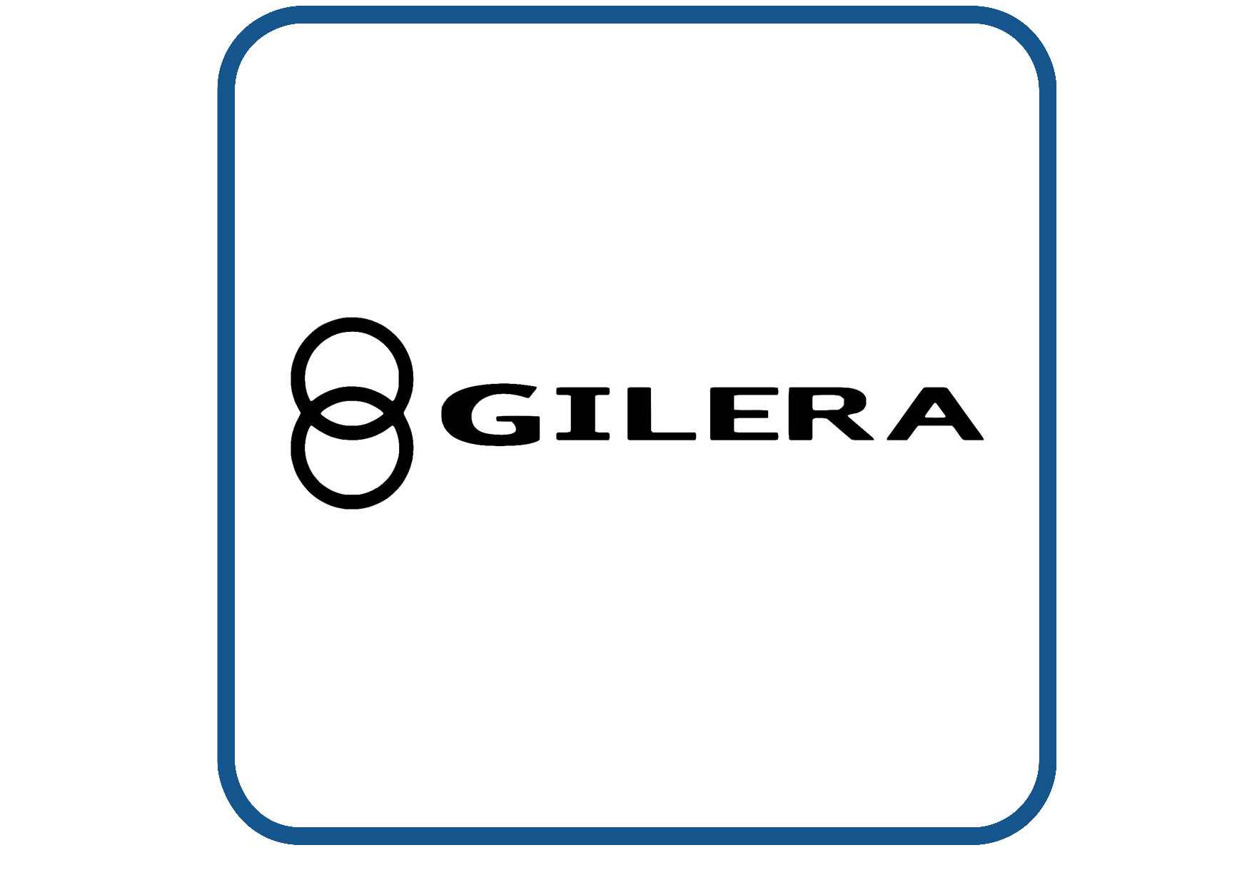 Gilera met logo sticker