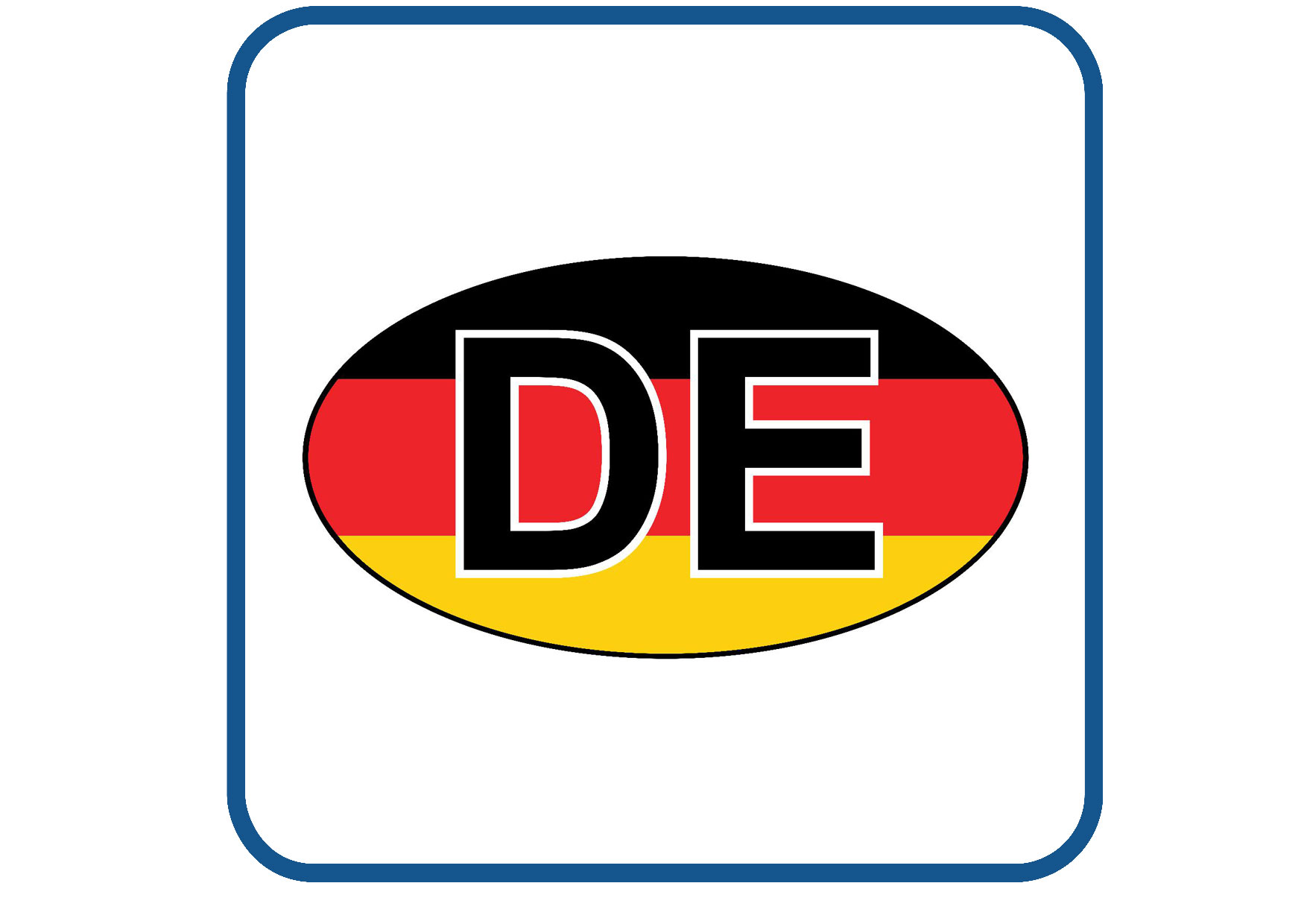 Duitse vlag ovaal sticker