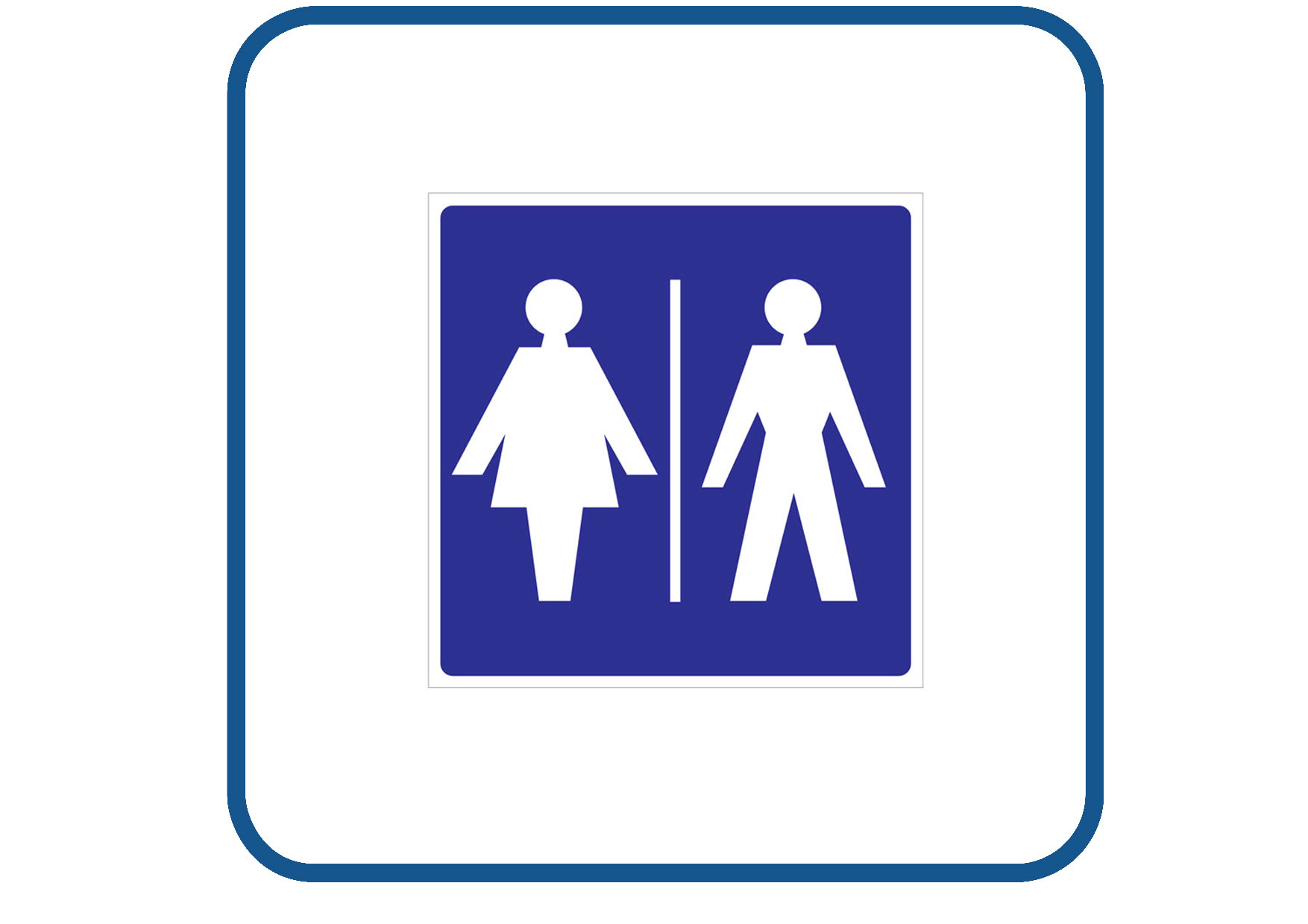 Dames en heren wc sticker