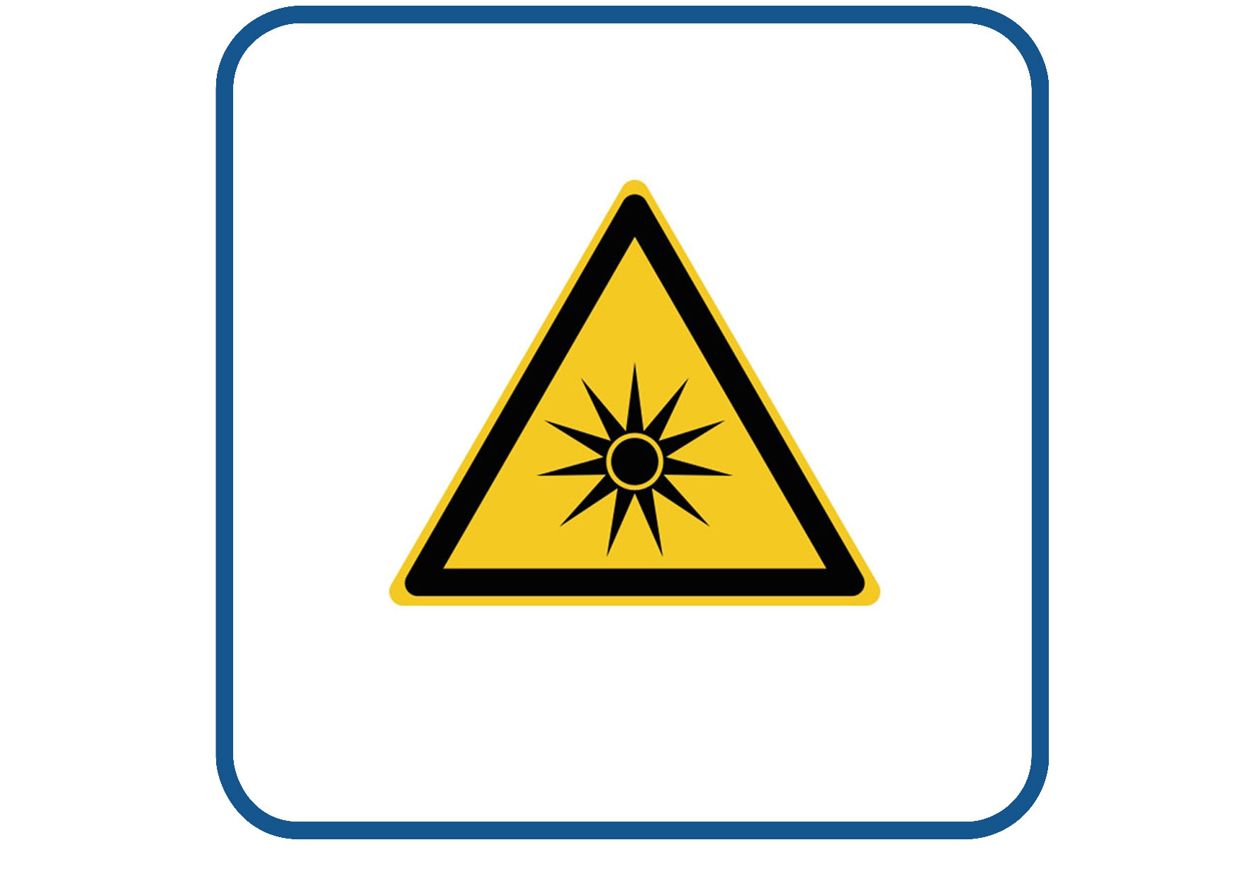 Optische straling sticker