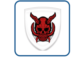 Skull design 7 doming 3D gel sticker